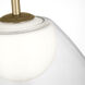 Drew & Jonathan Suma 1 Light 16 inch Satin Brass Pendant Ceiling Light, Medium