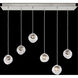 Nest Pendant Ceiling Light in Silver, Smokey Quartz Studio Glass