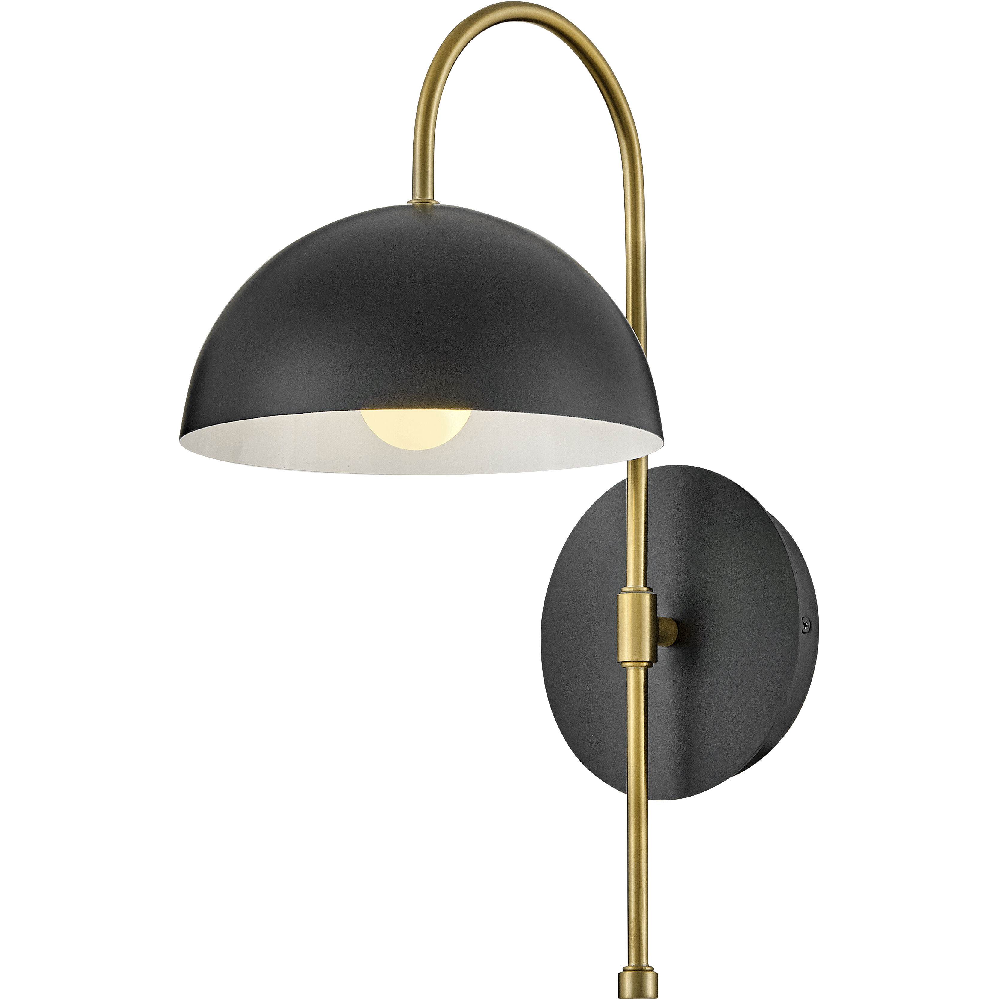 Lou LED 8 inch Black Sconce Wall Light