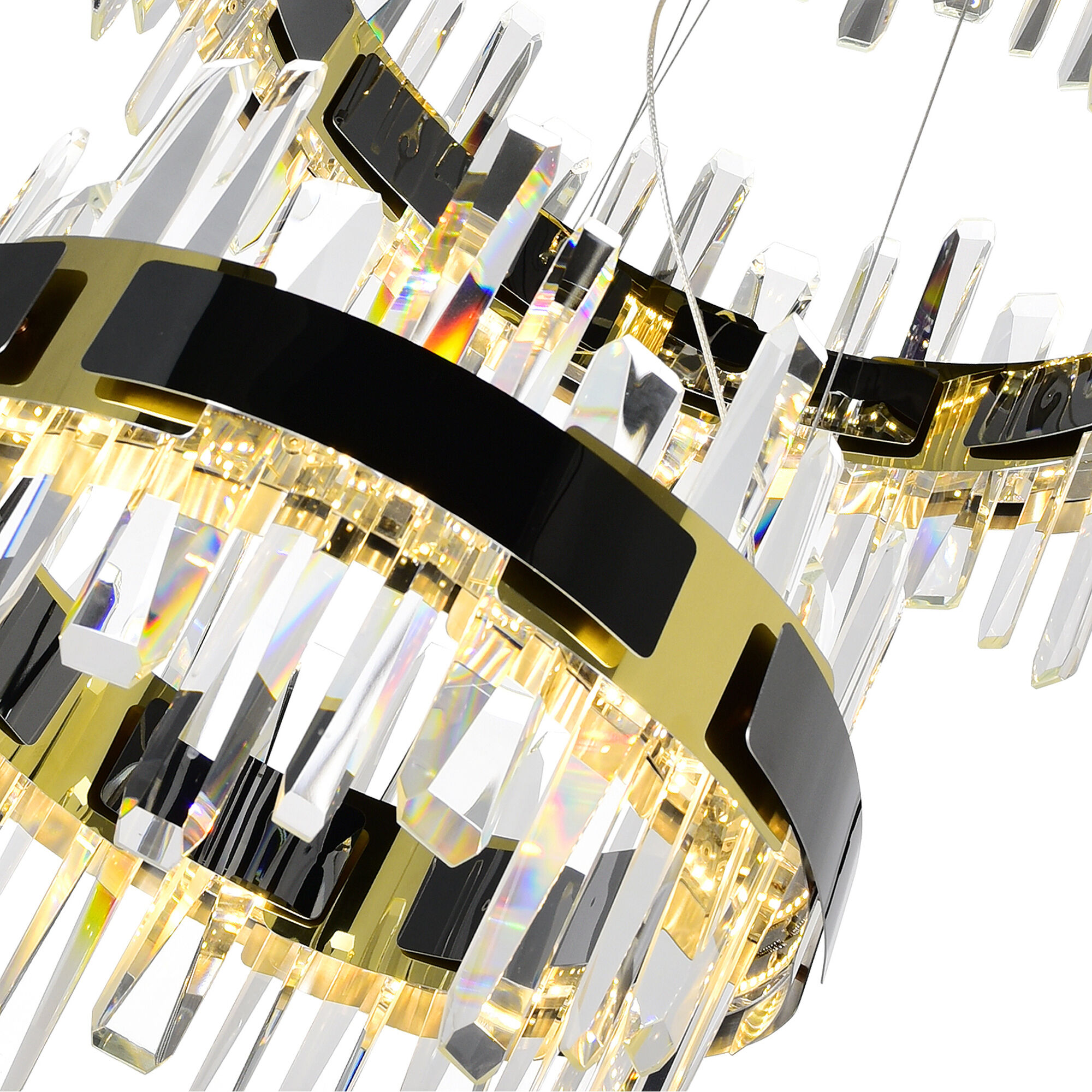 Aya LED Pearl Black Chandelier Ceiling Light