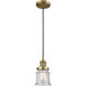Franklin Restoration Canton 1 Light 6 inch Brushed Brass Mini Pendant Ceiling Light in Incandescent, Seedy, Franklin Restoration