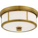 ML 3 Light 16 inch Liberty Gold Flush Mount Ceiling Light