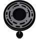 Cicada LED 3 inch Smooth Brass with Black Pendant Ceiling Light