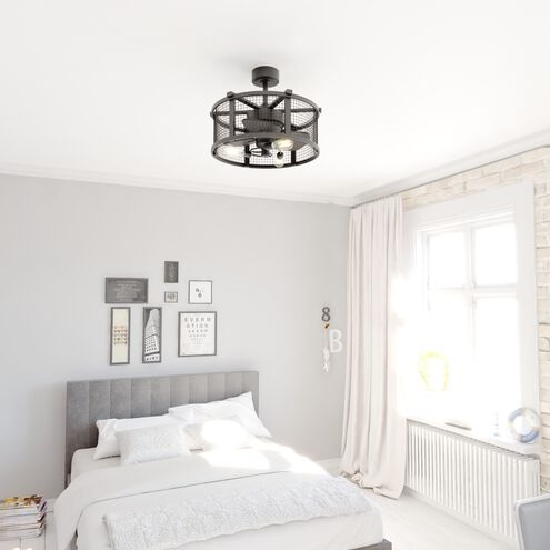 Humboldt 6.1 inch Black with Black-Dark Bronze Blades Ceiling Fan