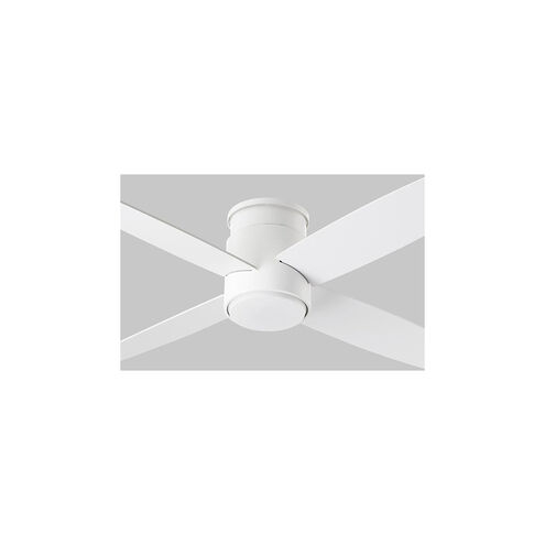 Oslo Hugger 52 inch White with Satin Nickel Blades Indoor Fan, Light Kit Sold Separately