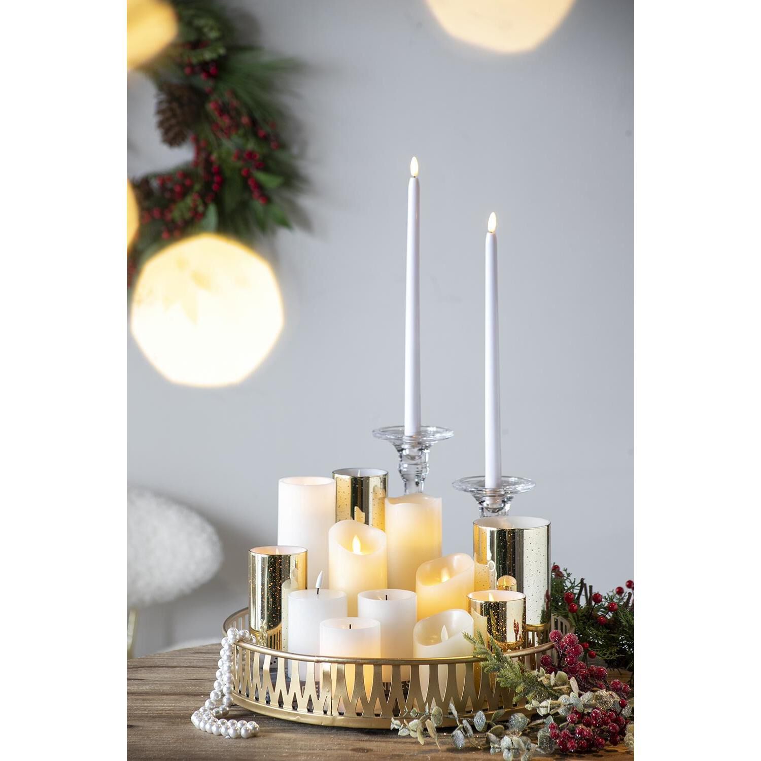 Speckled 8 X 4 inch LED Candle