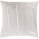 Teori 18 inch White, Silver Gray Pillow Cover