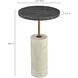 Dusk 20 X 12 inch Black Accent Table