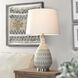 Marissa 28 inch 150.00 watt Blue and Beige Table Lamp Portable Light in Cream