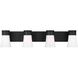 Drew & Jonathan Scott Roy 4 Light 32.25 inch Midnight Black Vanity Light Wall Light