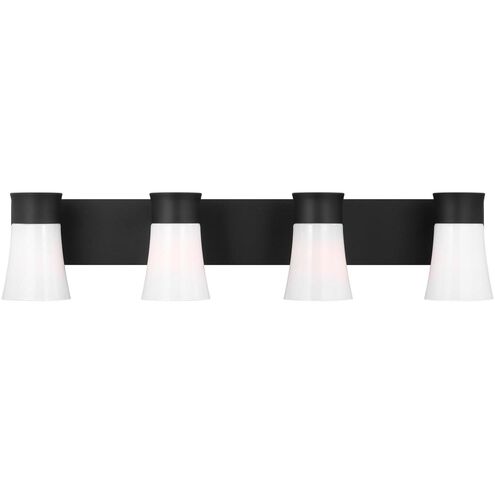 Drew & Jonathan Scott Roy 4 Light 32.25 inch Midnight Black Vanity Light Wall Light