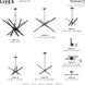 Monaco 6 Light 18 inch Black Chrome Chandelier Ceiling Light