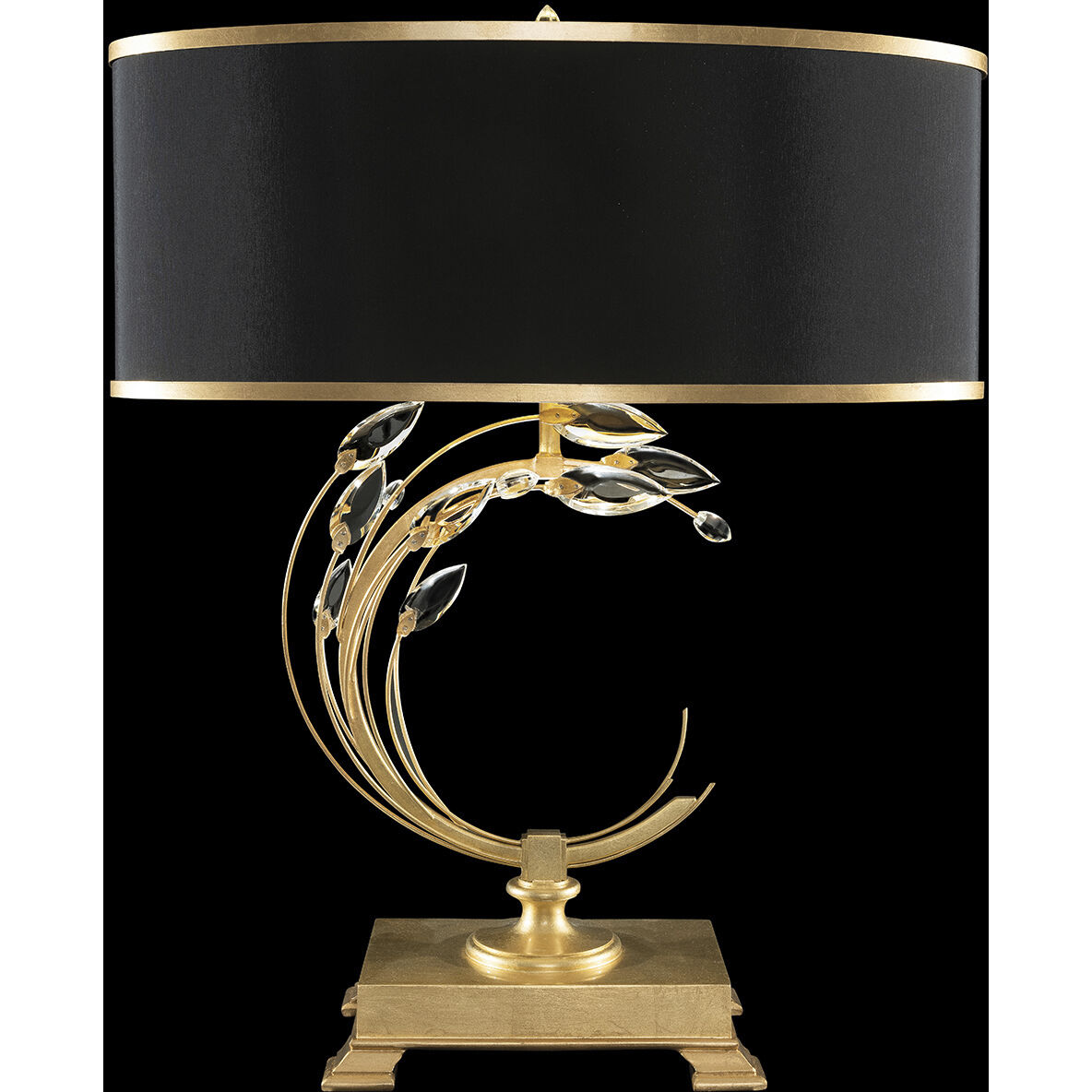 Crystal Laurel 31 inch 150 watt Gold Table Lamp Portable Light