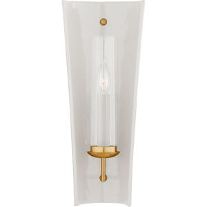 Chapman & Myers Downey 1 Light 7.25 inch White and Gild Reflector Sconce Wall Light, Medium