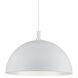 Archibald 1 Light 31.5 inch White with Gold Detail Pendant Ceiling Light