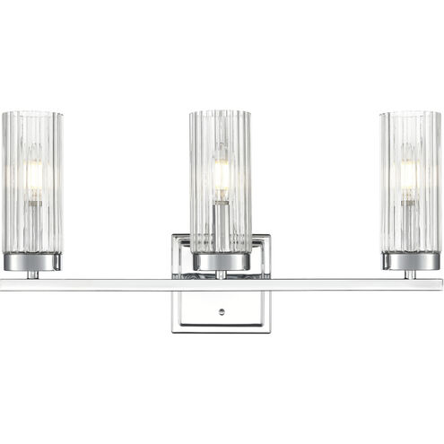 Iversen 3 Light 21 inch Polished Chrome Vanity Light Wall Light