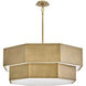 Facet 12 Light 38 inch Heritage Brass Chandelier Ceiling Light