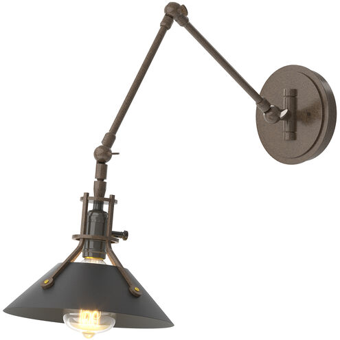 Henry 1 Light 9.2 inch White and Black Sconce Wall Light