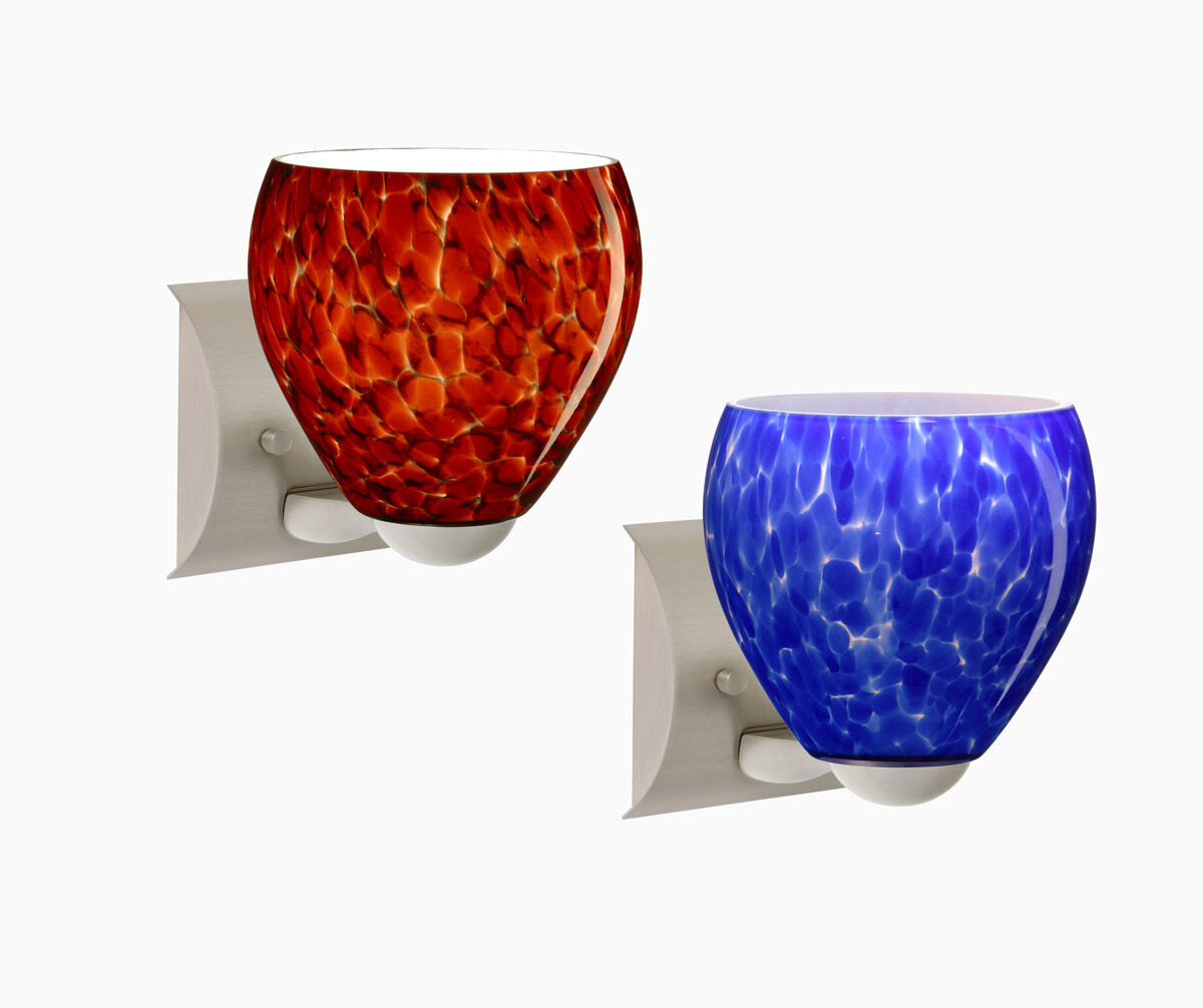 Bolla 1 Light 6 inch Satin Nickel Mini Sconce Wall Light in Incandescent, Honey Glass