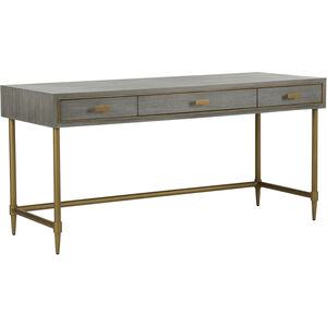 Margaret 64 inch Gray and Gold Writing Desk