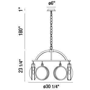 Havendale 6 Light 30 inch Polished Nickel Chandelier Ceiling Light