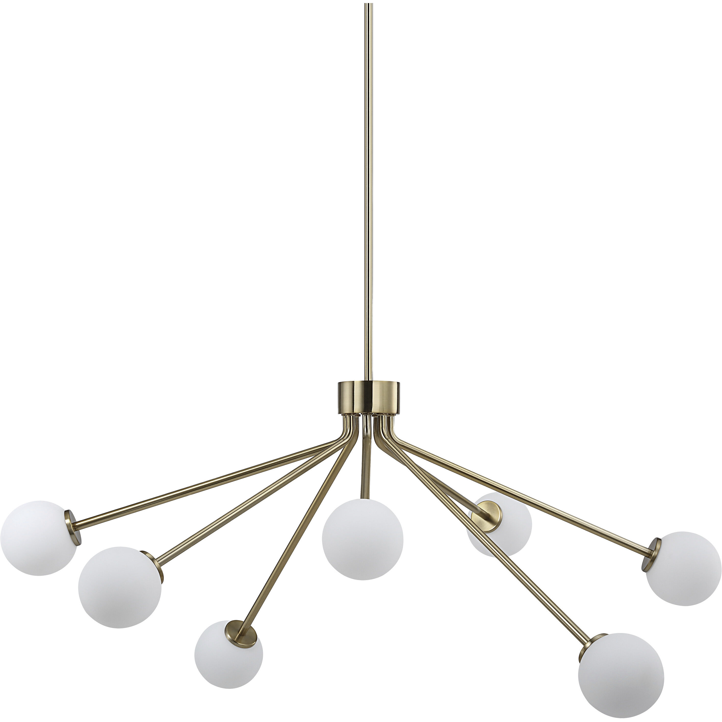 Mundo 7 Light 46 inch Champagne Chandelier Ceiling Light