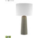 Eilat 27 inch 9.50 watt Polished Concrete Outdoor Table Lamp in LED