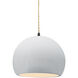 Radiance 1 Light 7 inch Matte Black and Gloss White Pendant Ceiling Light