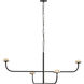 Kelly Wearstler Pedra LED 54.75 inch Bronze Two Tier Shallow Chandelier Ceiling Light