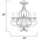 Manor 5 Light 26 inch Oil Rubbed Bronze Single Tier Chandelier Ceiling Light in Without Shade