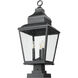 Raphael 3 Light 29.25 inch Sand Black Outdoor Pier Mounted Fixture