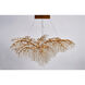 Canada LED 43 inch Gold Chandelier Ceiling Light, Crystal