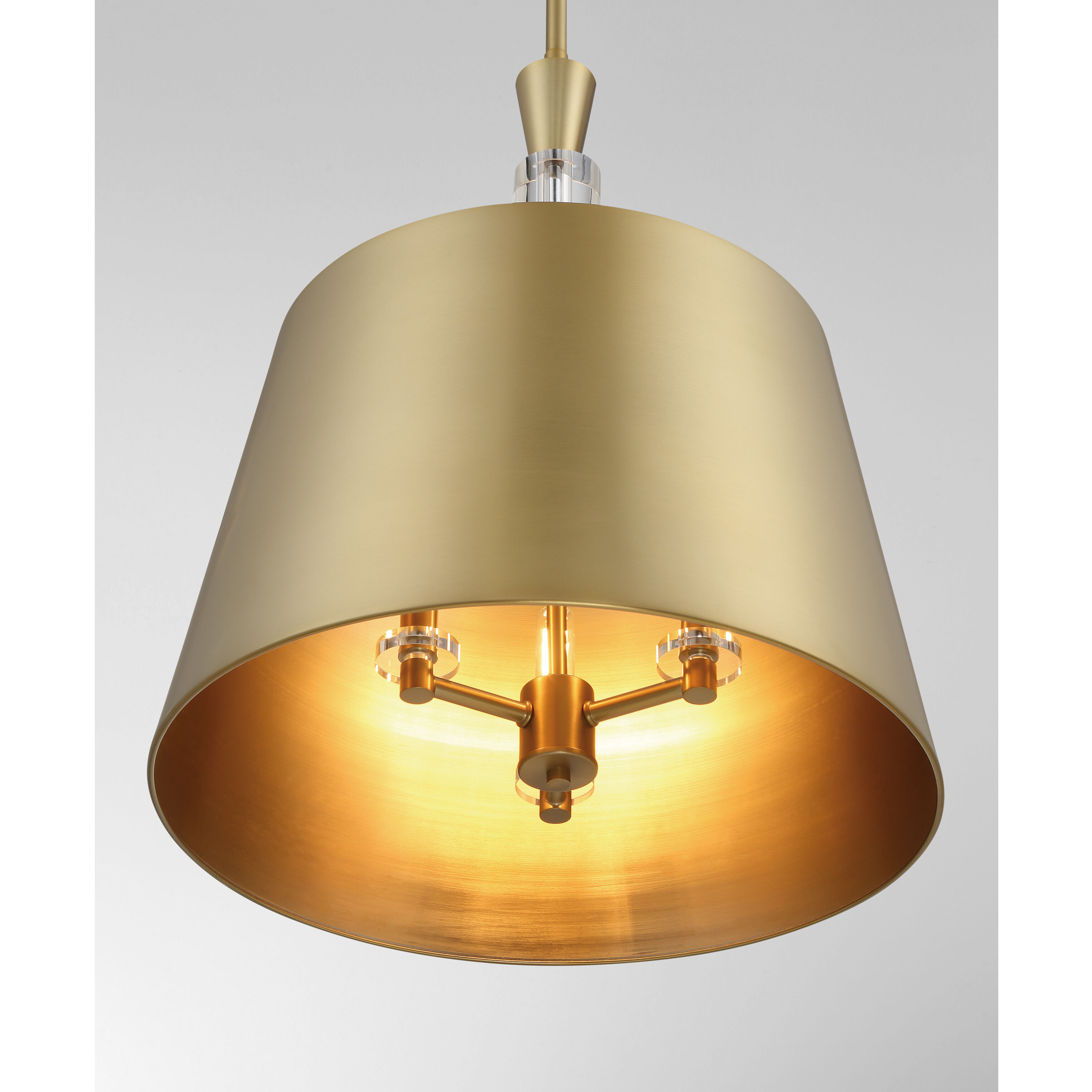 Baratti 3 Light 18.13 inch Soft Brass Pendant Ceiling Light