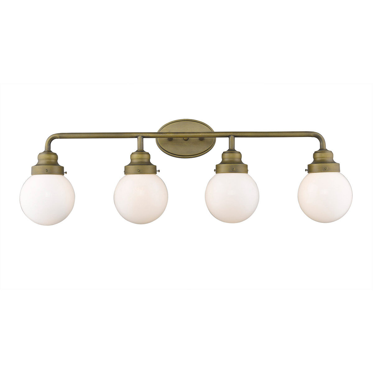 Portsmith 4 Light 36 inch Raw Brass Vanity Light Wall Light