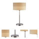 Relaxar 26 inch 25 watt Polished Steel Table Lamp Portable Light