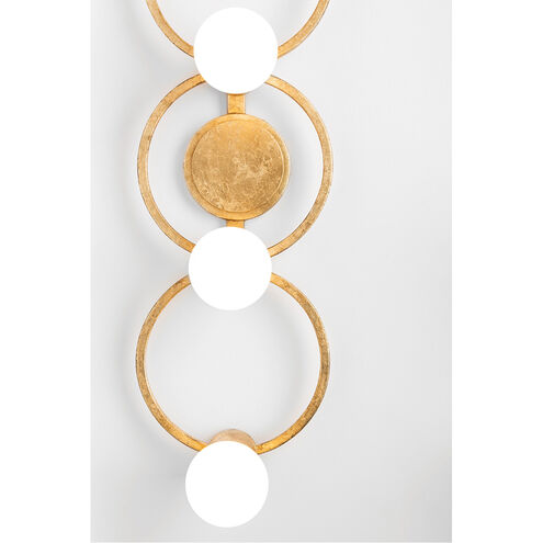 Hope 4 Light 28 inch Gold Leaf Bath And Vanity Wall Light