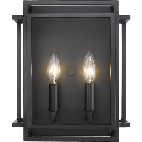Titania 2 Light 10 inch Matte Black Wall Sconce Wall Light