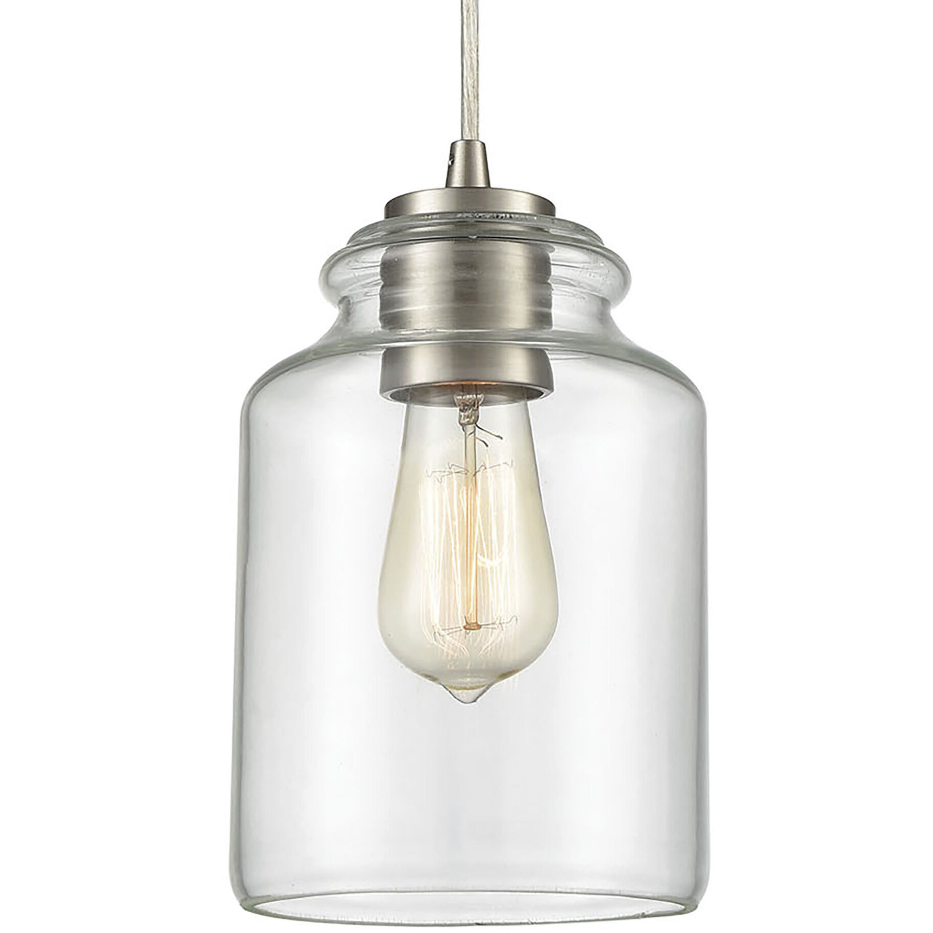 Josie 1 Light 6 inch Satin Nickel Mini Pendant Ceiling Light