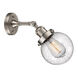 Franklin Restoration Beacon 1 Light 6 inch Brushed Satin Nickel Sconce Wall Light in Seedy Glass, Franklin Restoration