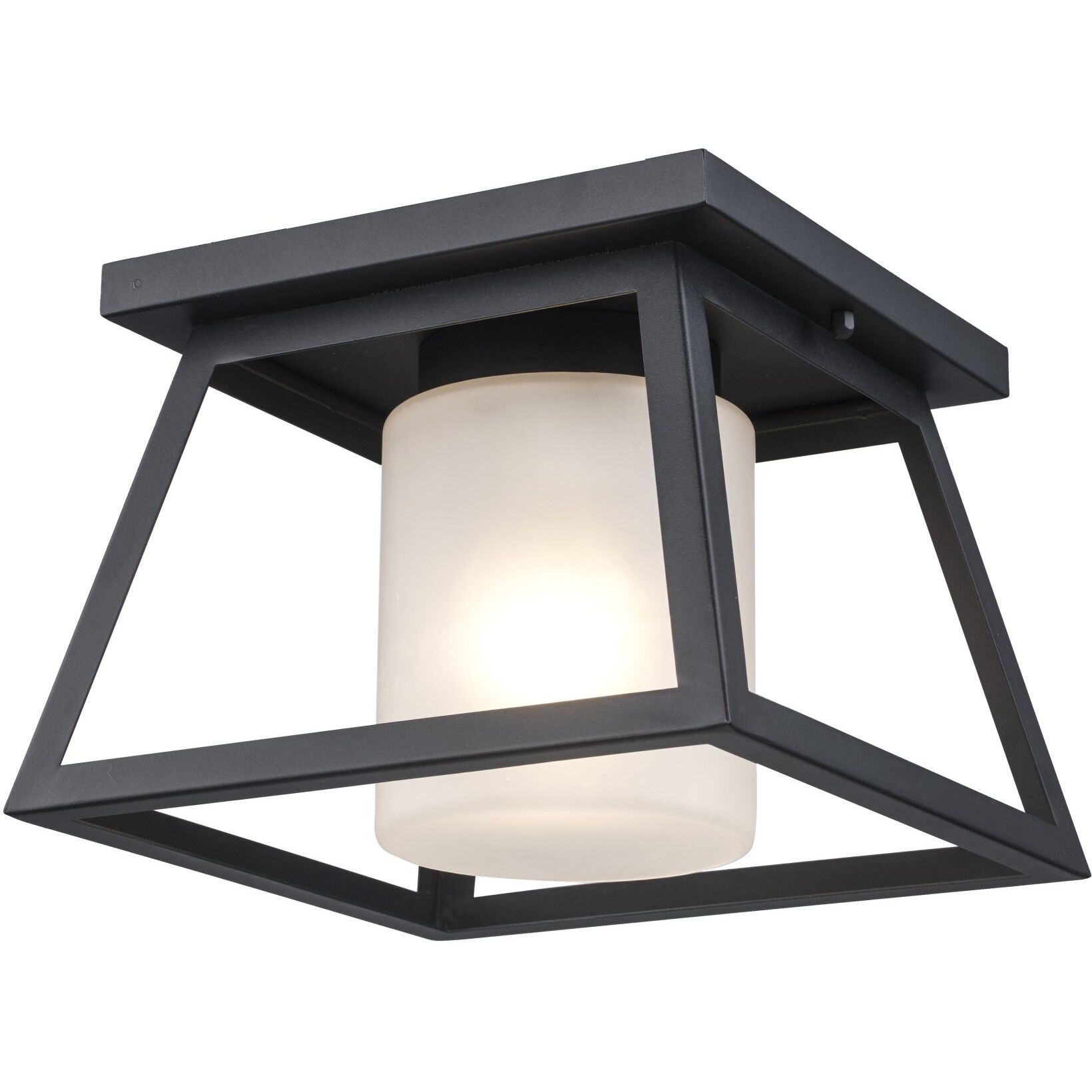 Kingsbury 1 Light 10 inch Black Outdoor Flush Mount
