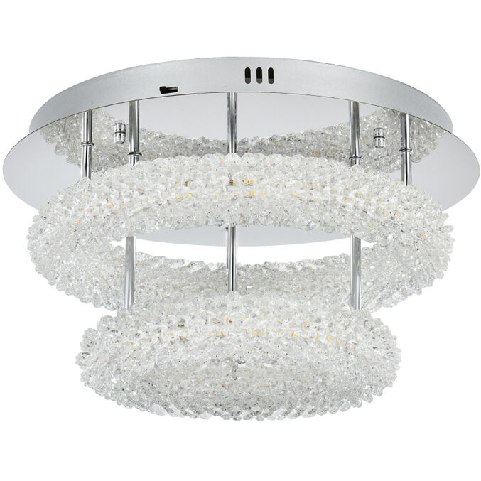 Bowen 2 Light 18 inch Chrome Flush Mount Ceiling Light