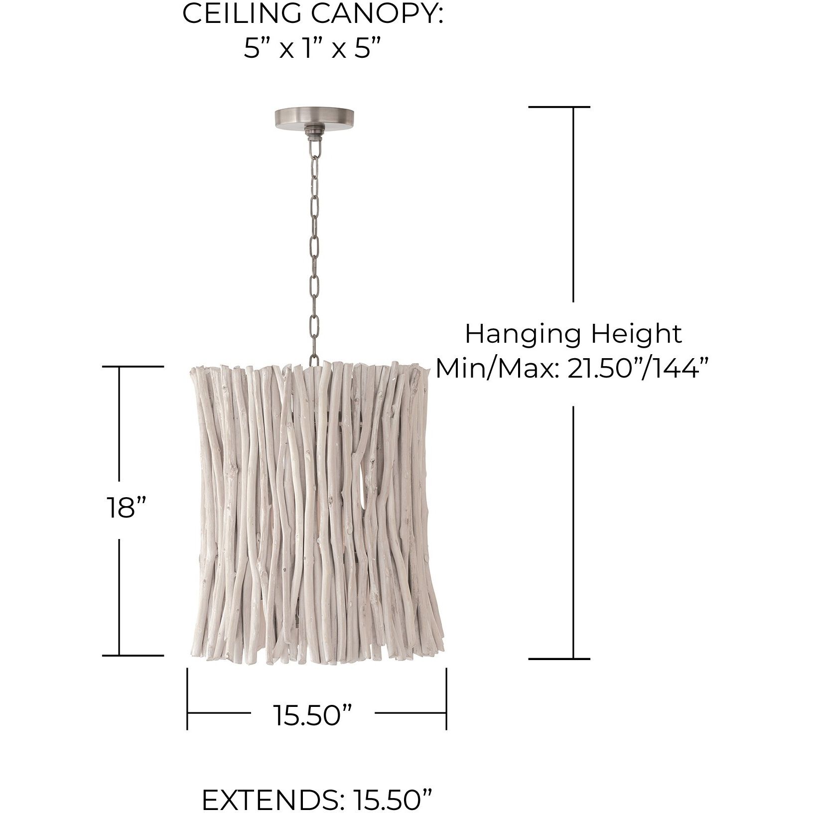 Cara 4 Light 16 inch Brushed Pewter Pendant Ceiling Light