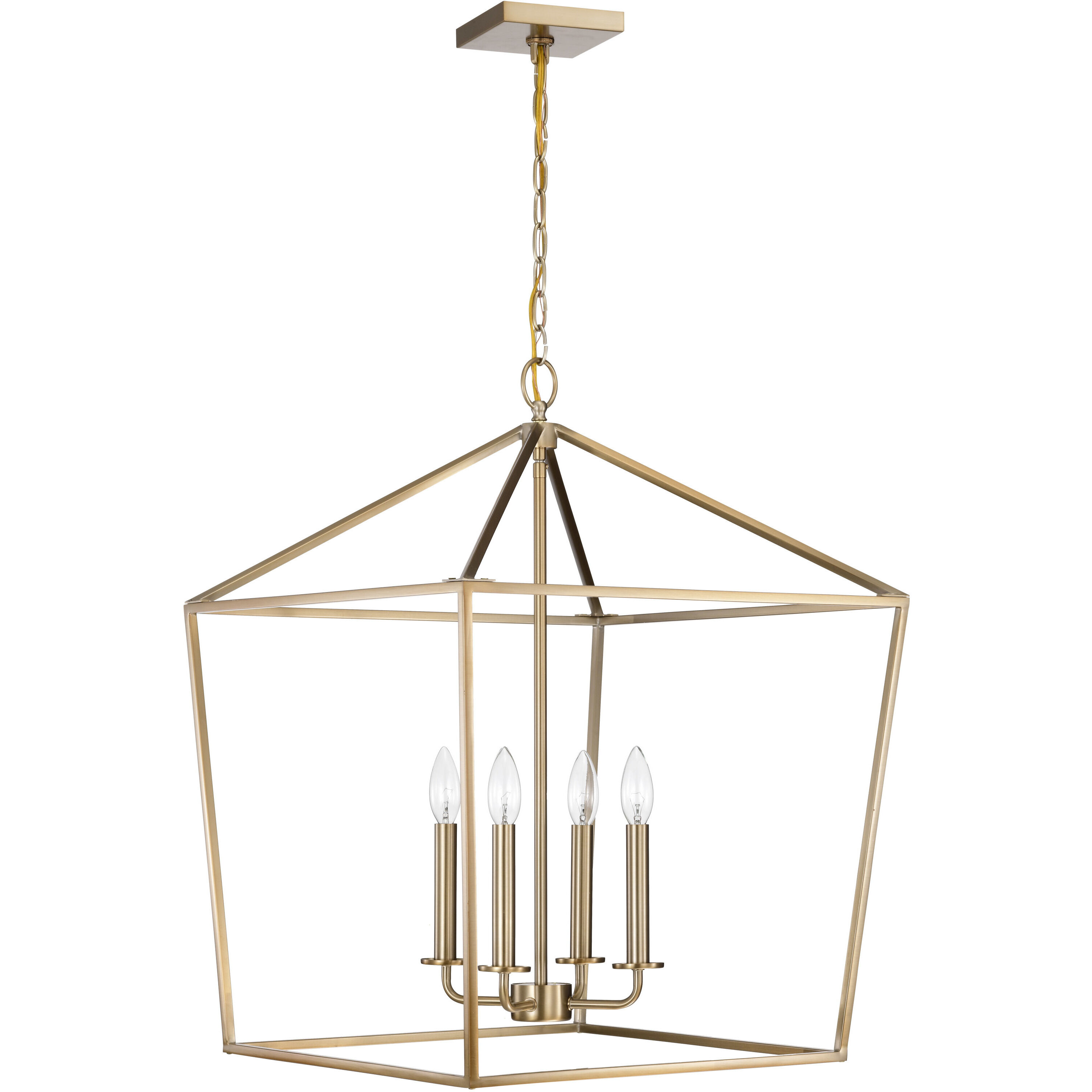 Emma 4 Light 20 inch Burnished Brass Pendant Ceiling Light