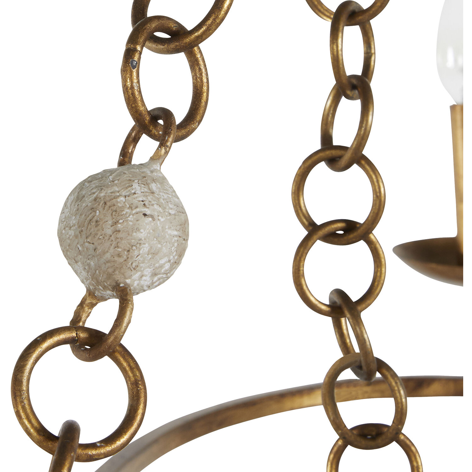 Carrie 8 Light 41.5 inch Antique Gold / Antique White Chandelier Ceiling Light