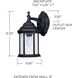 Outdoor 1 Light 12 inch Black Outdoor Wall Lantern