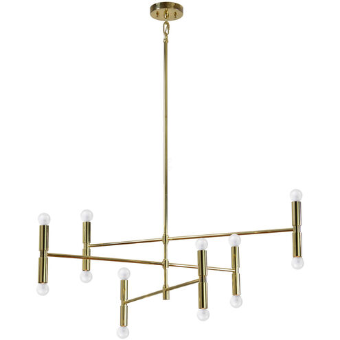 Axis 12 Light 41 inch Gold Plated Pendant Ceiling Light