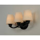 Shelter 3 Light 22 inch Black Bath Vanity Wall Light