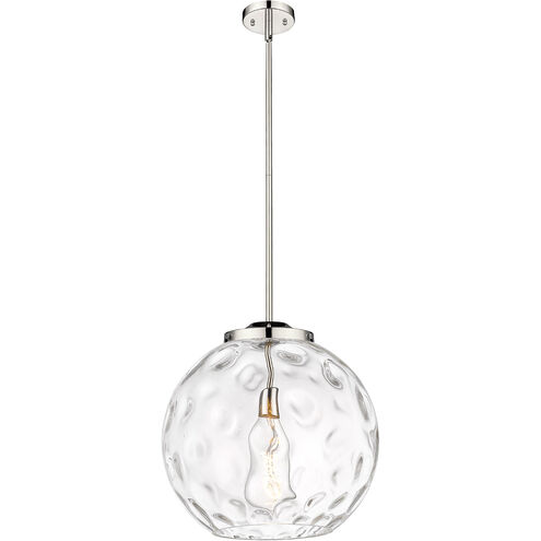 Ballston Athens Water Glass 1 Light 16 inch Polished Nickel Pendant Ceiling Light