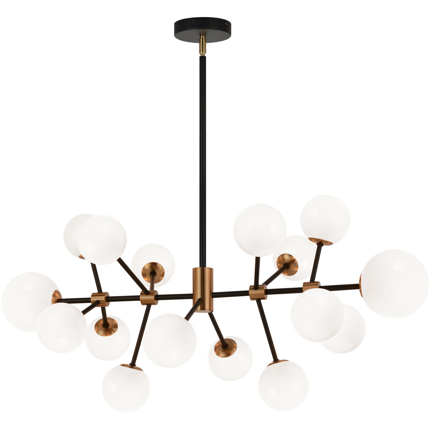 Novu LED 33.88 inch Aged Gold Brass Chandelier Ceiling Light