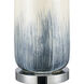 Cason Bay 27 inch 150.00 watt Blue with Brushed Steel Table Lamp Portable Light